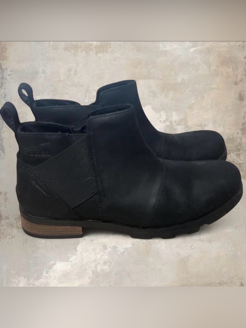 Sorel Black Chelsea Ankle Boots